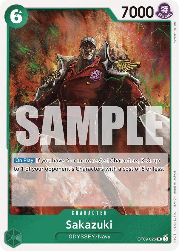 One Piece Card Game Sakazuki OP09 Emperors of the New World OP09-026
