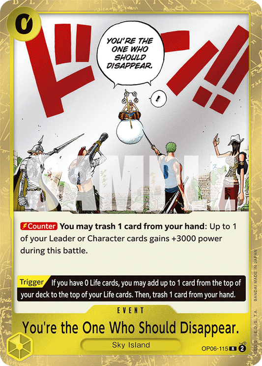 One Piece Card Game You're the One Who Should Disappear OP06 Wings of Captain One OP06-115