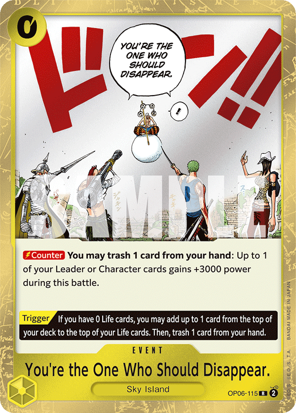 One Piece Card Game You're the One Who Should Disappear OP06 Wings of Captain One OP06-115