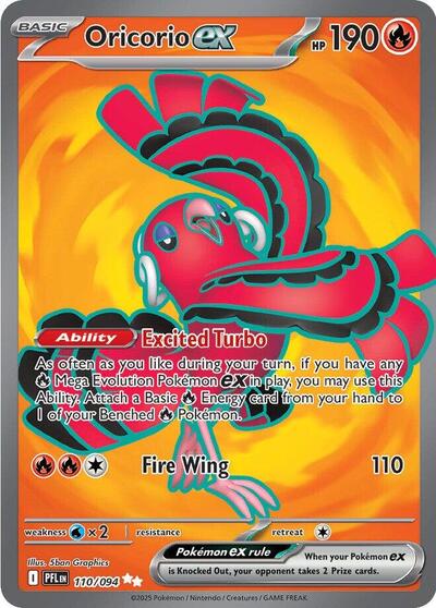 Pokemon TCG Oricorio EX 110/094 Phantasmal Flame