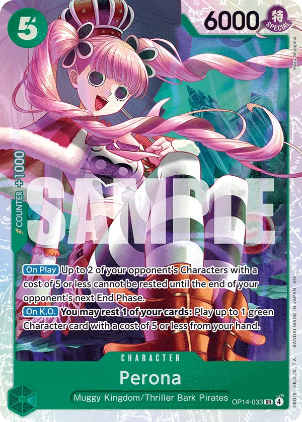 One Piece Card Game Perona OP14 The Azure Sea's Seven OP14-033