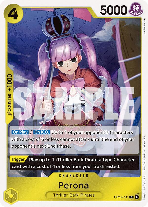 One Piece Card Game Perona OP14 The Azure Sea's Seven OP14-111