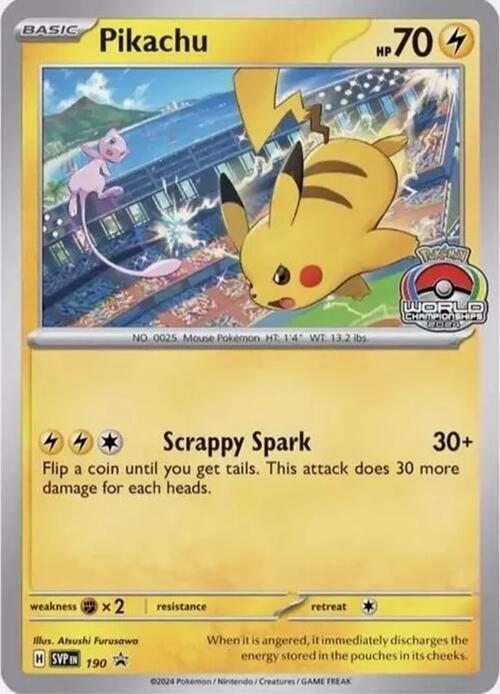 Pokemon TCG Pikachu SVP 190 Promo