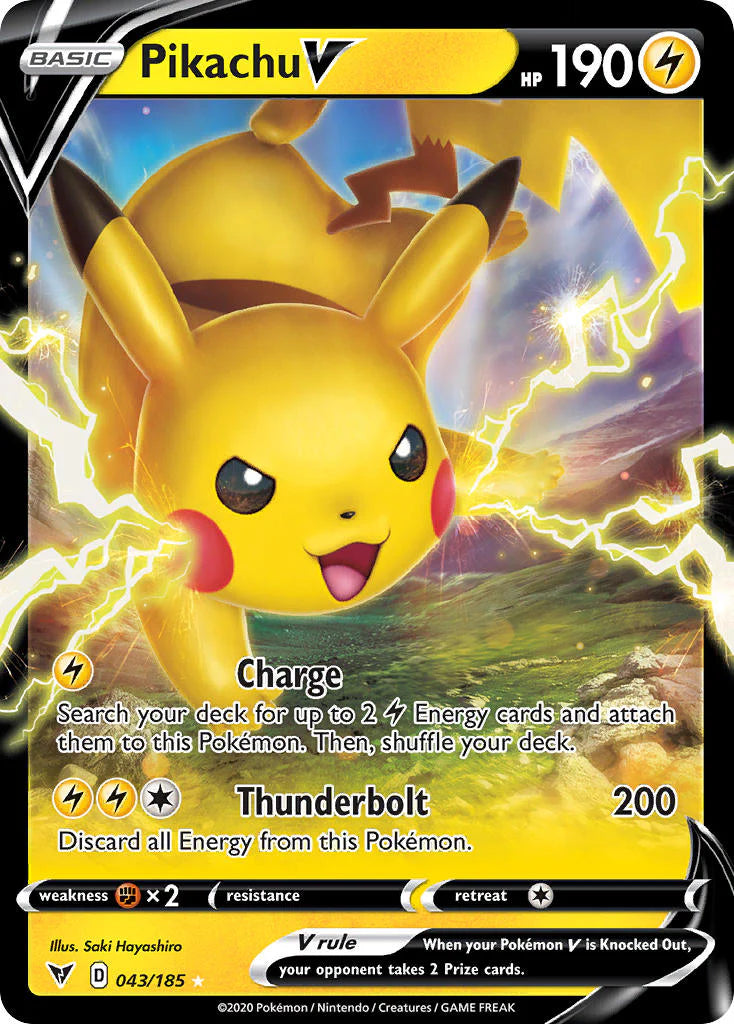 Pokemon TCG Pikachu V 043/185 Vivid Voltage