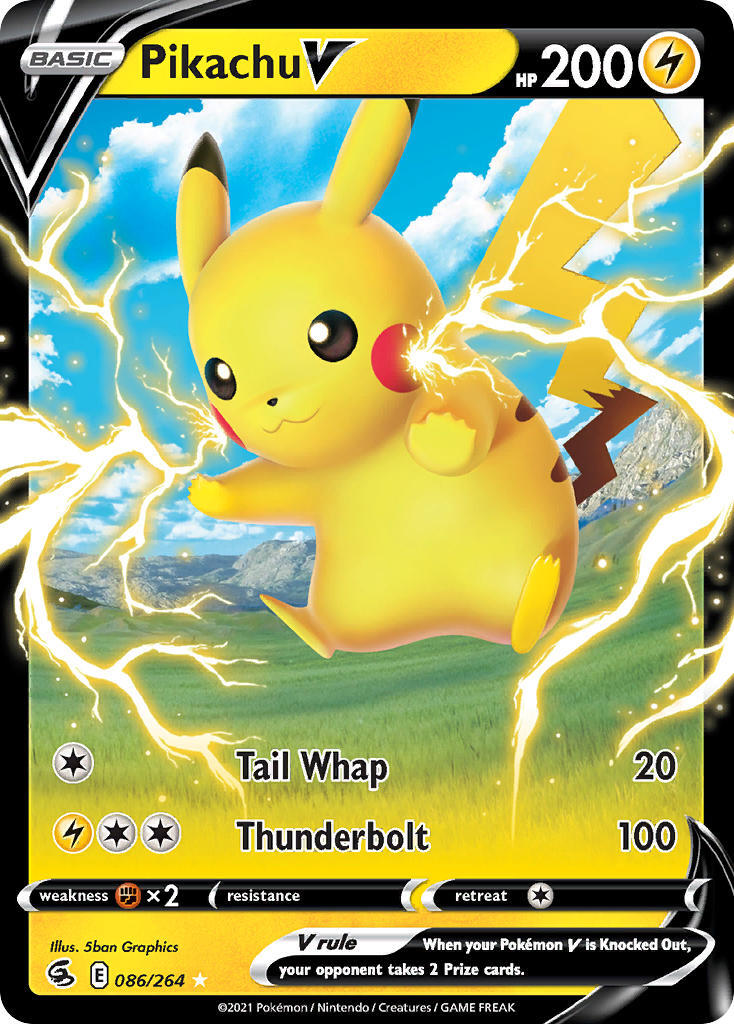 Pokemon TCG Pikachu V 086/264  Fusion Strike