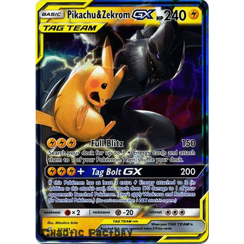 Pokemon TCG Pikachu & Zekrom GX 33/181 Team Up