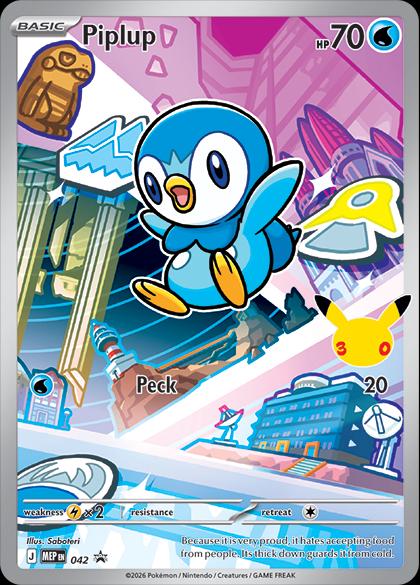 Pokemon TCG Piplup MEP042 Promo