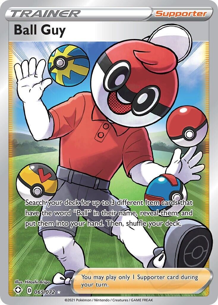 Pokemon TCG Ball Guy Full Art Trainer 065/072 Shining Fates