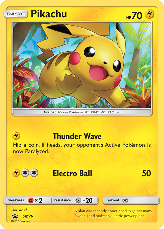 Pokemon TCG Pikachu SM76 Promo