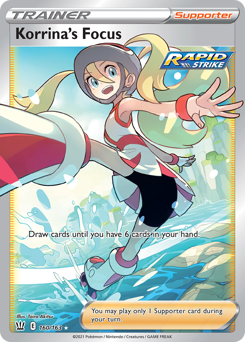 Pokemon TCG Korrina's Focus Full Art Trainer 160/163 Battle Styles