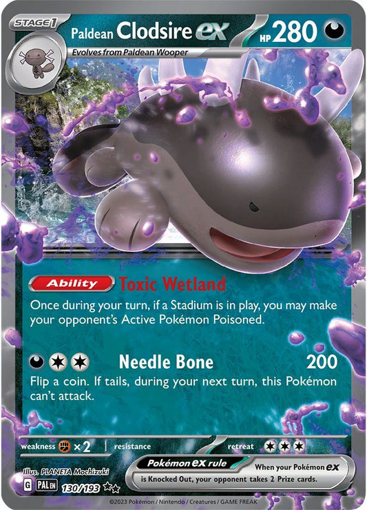 Pokemon TCG Clodsire EX 130/193 Paldea Evolved