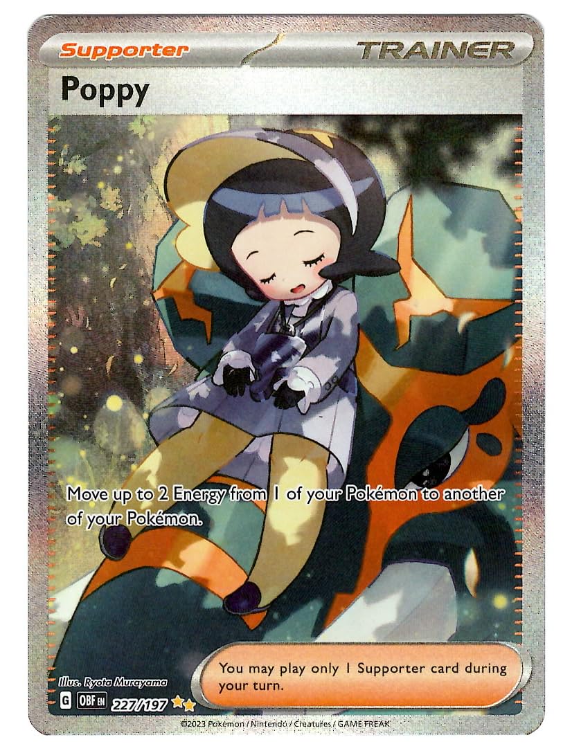 Pokemon TCG Poppy Full Art Trainer 227/197 Obsidian Flames