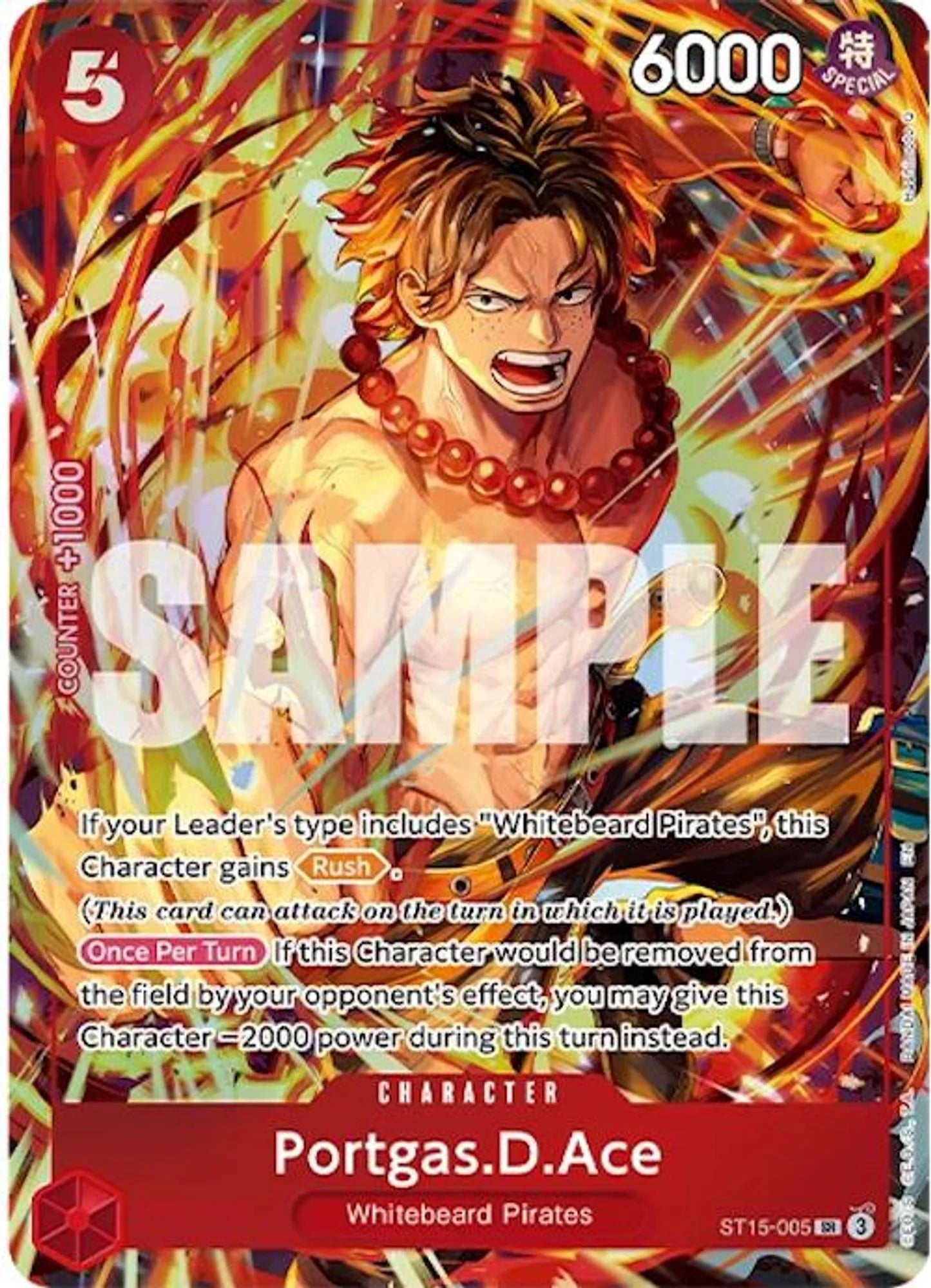 One Piece Card Game Portgas.D.Ace ST15 Illustration Vol. 5 ST15-005