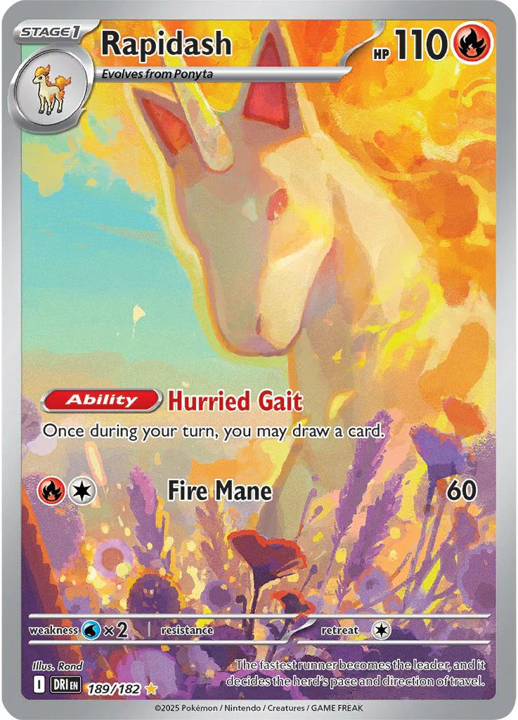 Pokemon TCG Rapidash 189/182 Destined Rivals