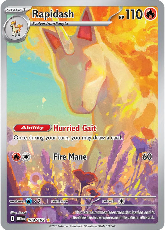 Pokemon TCG Rapidash 189/182 Destined Rivals