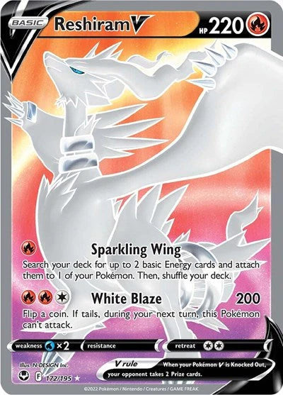 Pokemon TCG Reshiram V 172/195 Silver Tempest