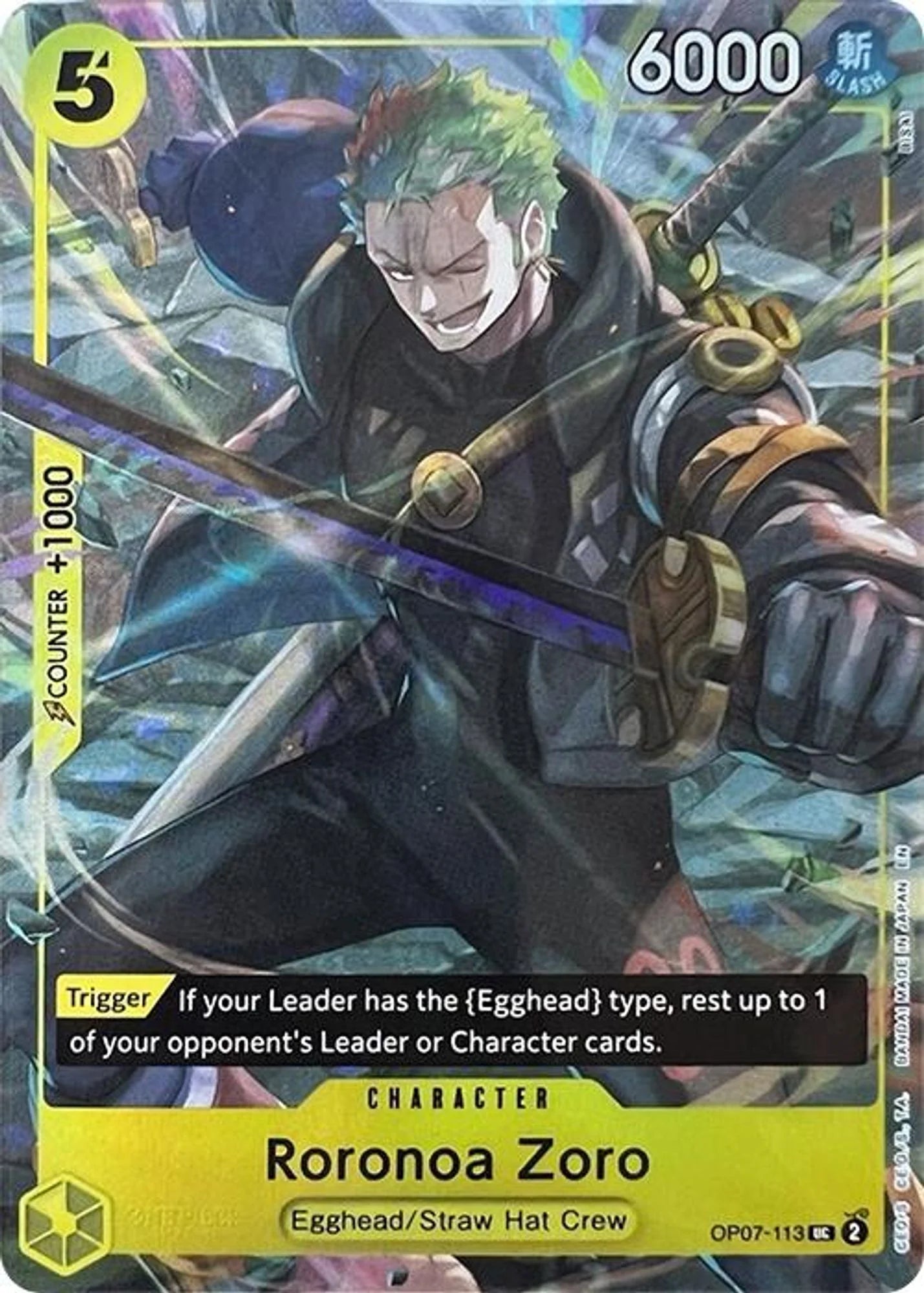 One Piece Card Game Roronoa Zoro OP07 Illustration Art Box Vol.3 OP07-113