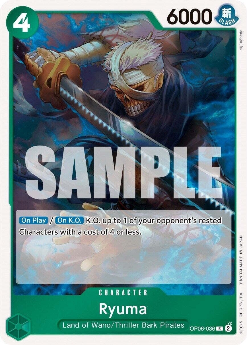One Piece Card Game Ryuma OP06 Wings Of The Captain OP06-036