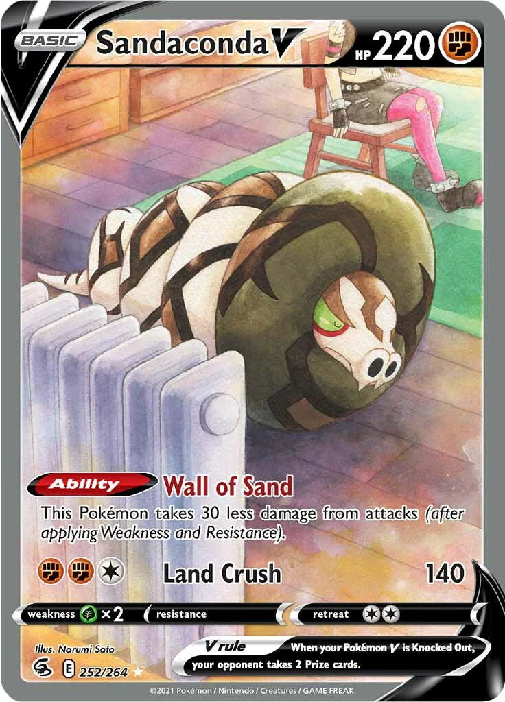 Pokemon TCG Sandaconda V 252/264 Fusion Strike