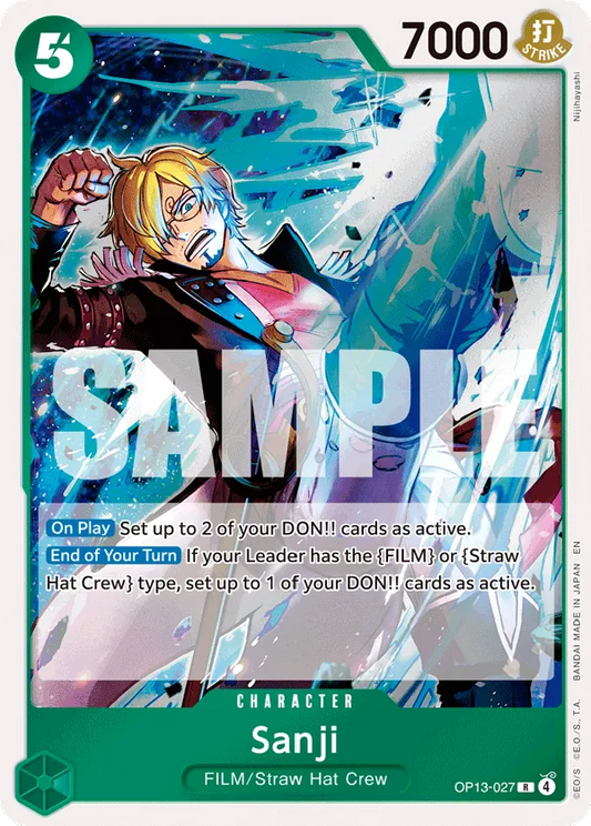 One Piece Card Game Sanji OP13 Carrying On His Will OP13-027