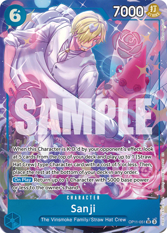 One Piece Card Game Sanji OP11 Fist Of Divine Speed OP11-051
