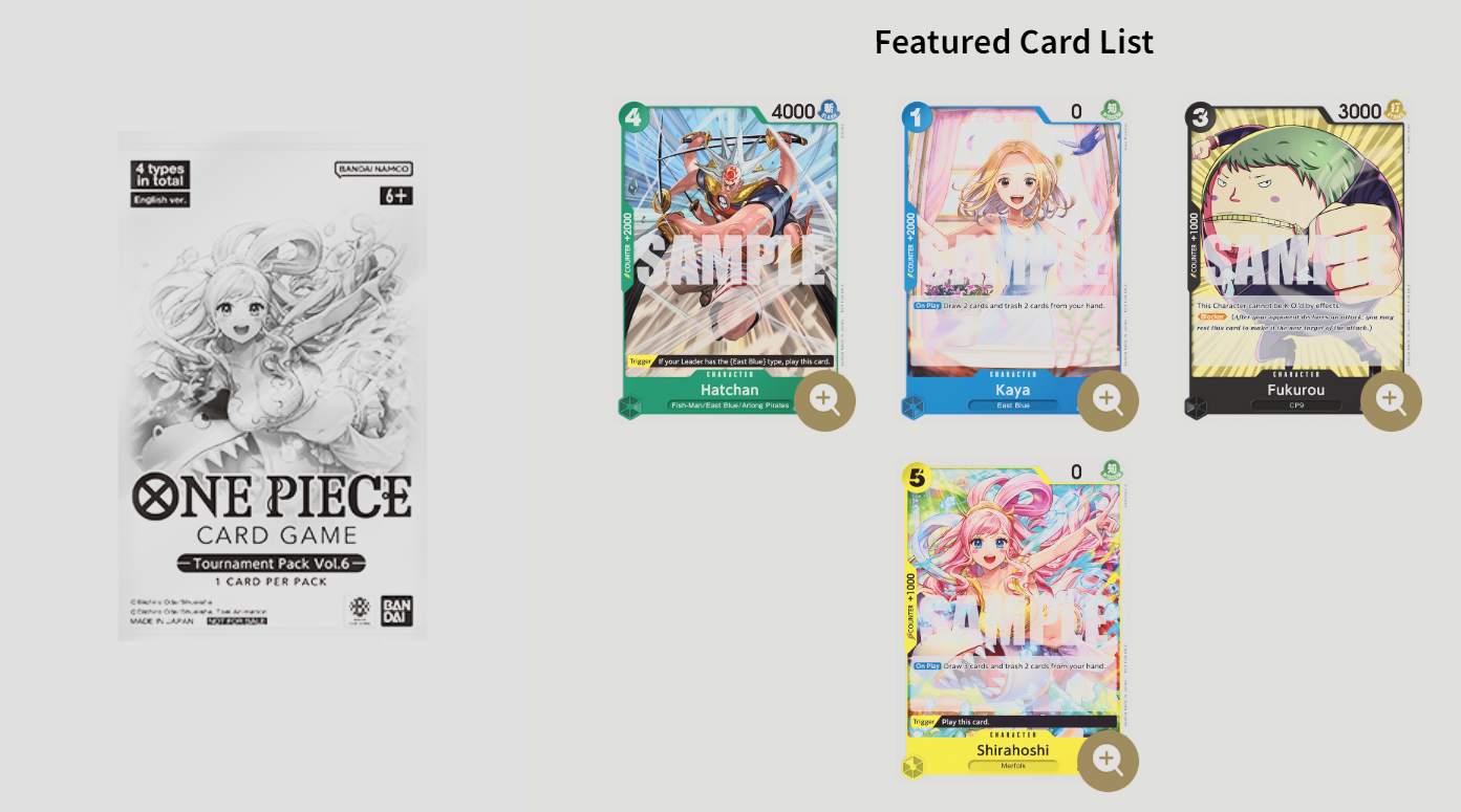 One Piece Card Game Tournament Pack Vol.6