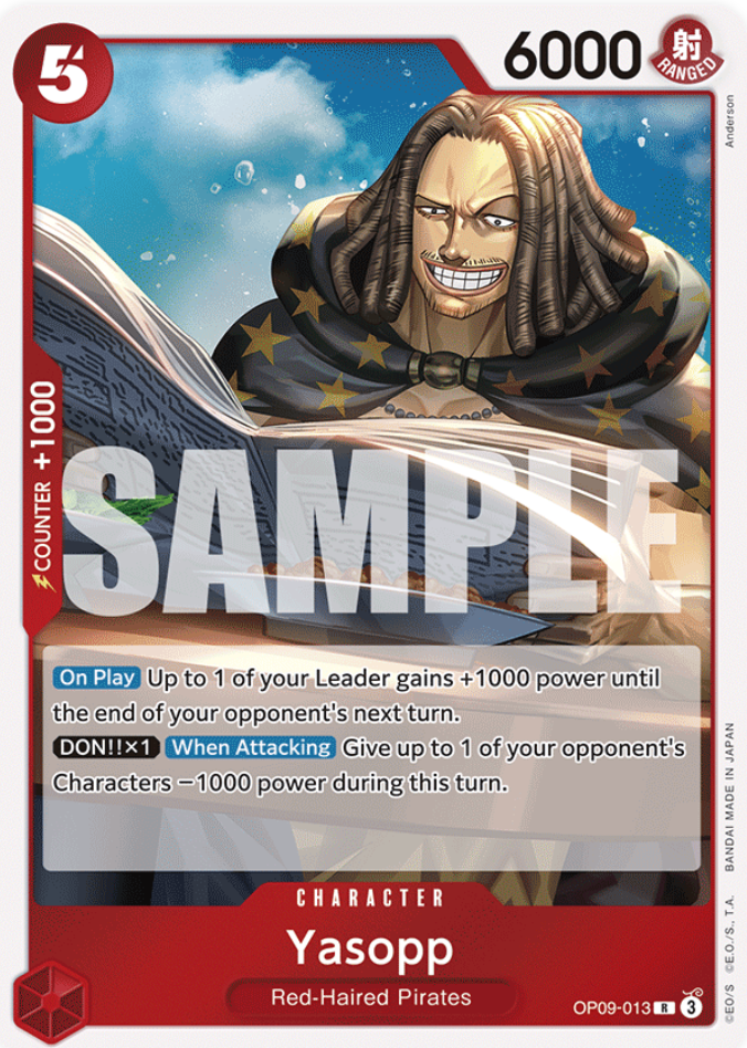 One Piece Card Game Yasopp OP09 Emperors In The New World OP09-013