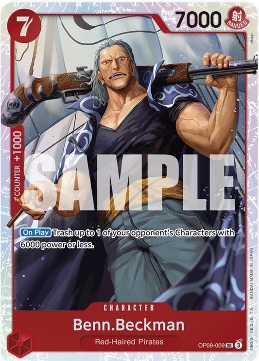 One Piece Card Game Benn.Beckman OP09 Emperors In The New World OP09-009