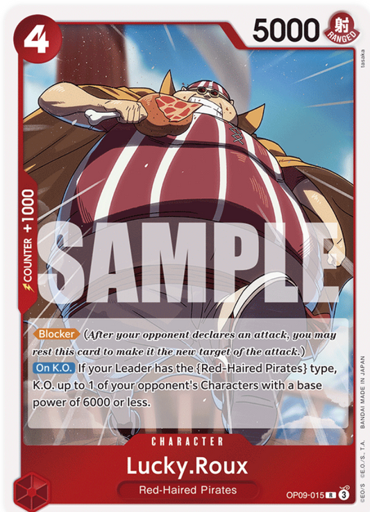 One Piece Card Game Lucky.Roux OP09 Emperors In The New World OP09-015