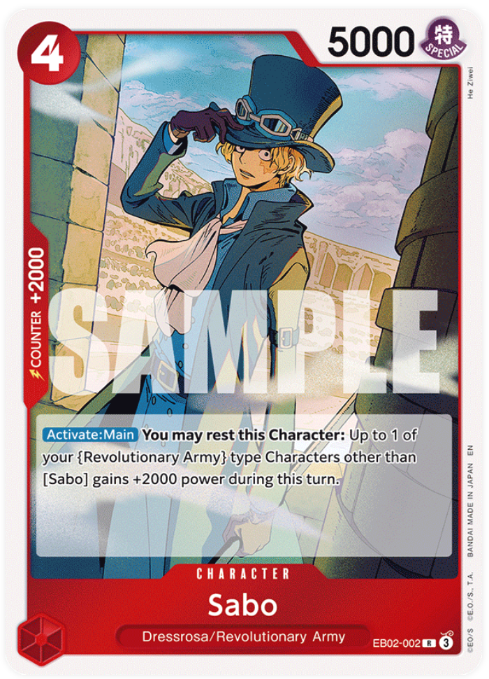 One Piece Card Game Sabo EB02 Anime 25th Collection EB02-002