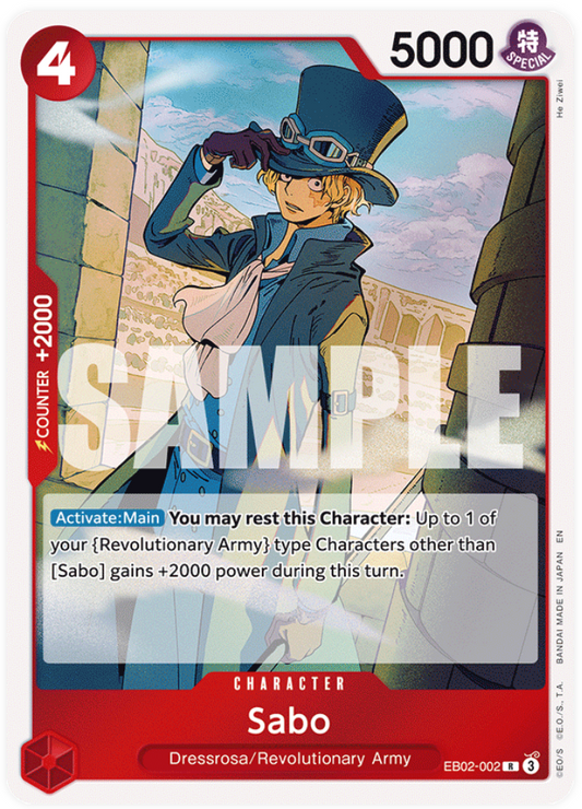 One Piece Card Game Sabo EB02 Anime 25th Collection EB02-002