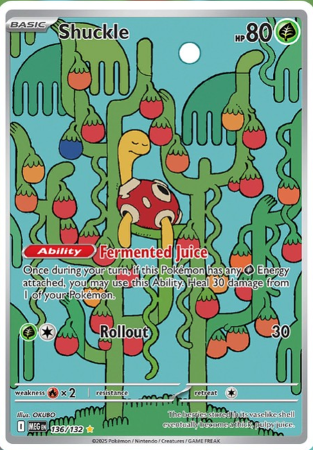 Pokemon TCG Shuckle 136/132 Mega Evolution