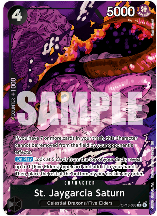 One Piece Card Game St. Jaygarcia Saturn OP13 Carrying On His Will OP13-083