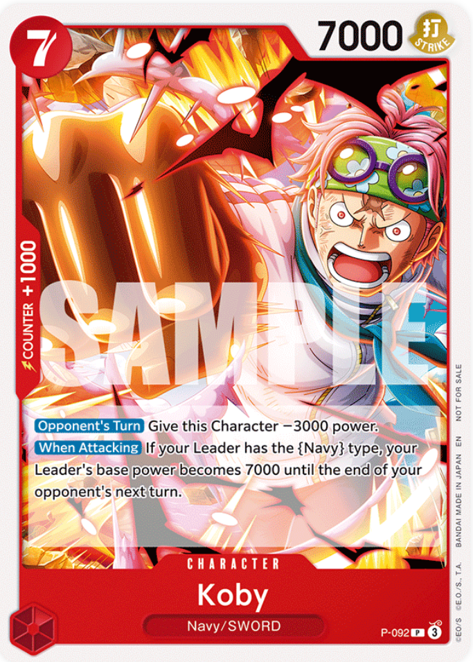 One Piece Card Game Koby Promo OP12 Release Event P-092