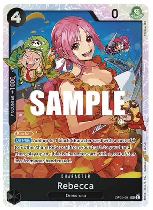 One Piece Card Game Rebecca OP05 Awakening of The New Era OP05-091