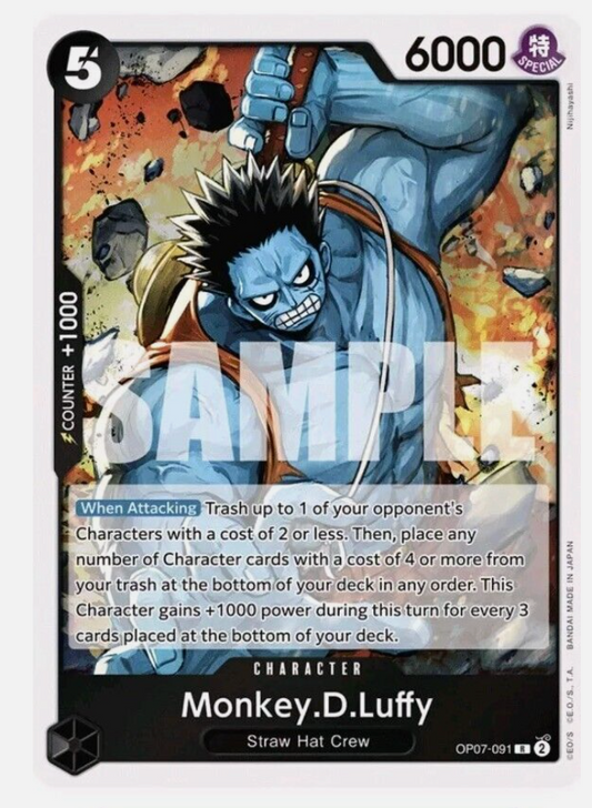 One Piece Card Game Monkey.D.Luffy OP07 500 Years In The Future OP07-091