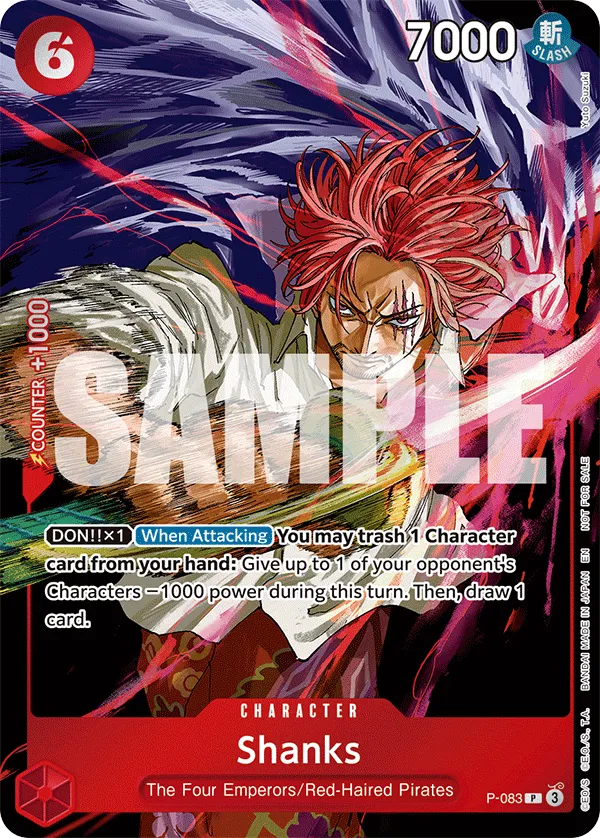 One Piece Card Game Shanks Event Pack 25-26 Promo P-083