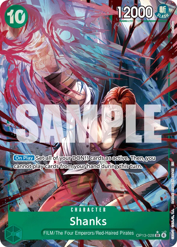 One Piece Card Game Shanks OP13 Carrying On His Will OP13-028