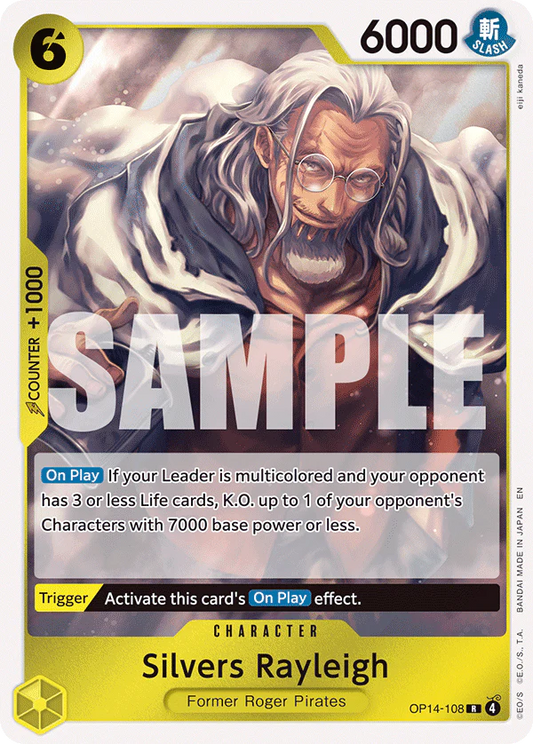 One Piece Card Game Silver RayleighOP14 The Azure Sea's Seven OP14-106