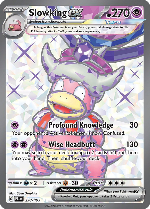 Pokemon TCG Slowking EX 238/193 Paldea Evolved