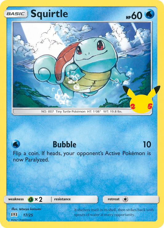 Pokemon TCG Squirtle 17/25  McDonald’s 25th Anniversary Promo