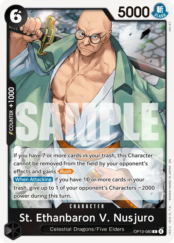 One Piece Card Game St. Ethanbaron V. Nusjuro OP13 Carrying On His Will OP13-080