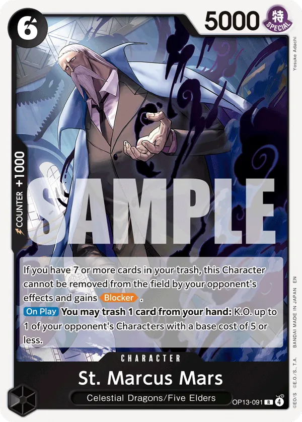 One Piece Card Game St. Marcus Mars OP13 Carrying On His Will OP13-091