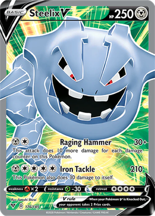 Pokemon TCG Steelix V 176/185 Vivid Voltage