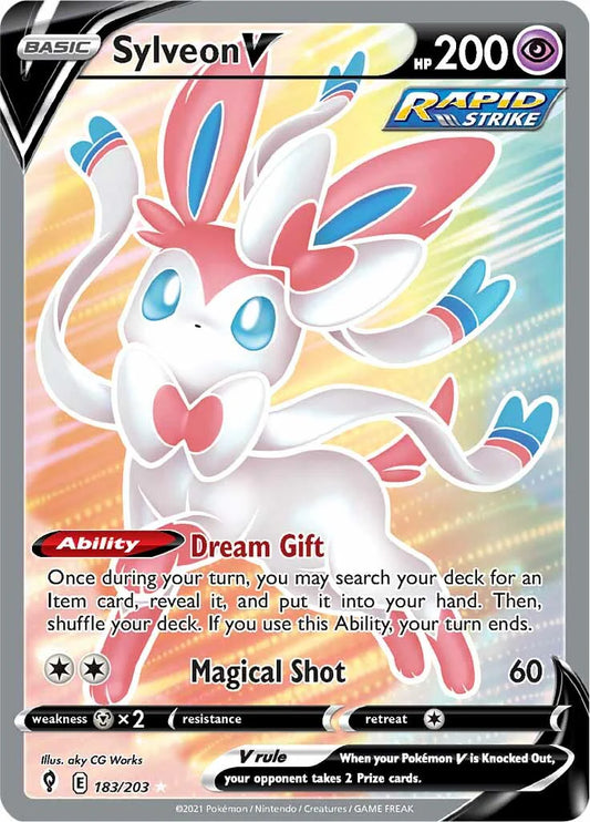 Pokemon TCG Sylveon V 183/203 Evolving Skies