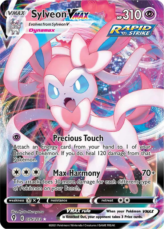 Pokemon TCG Sylveon VMAX 075/203 Evolving Skies