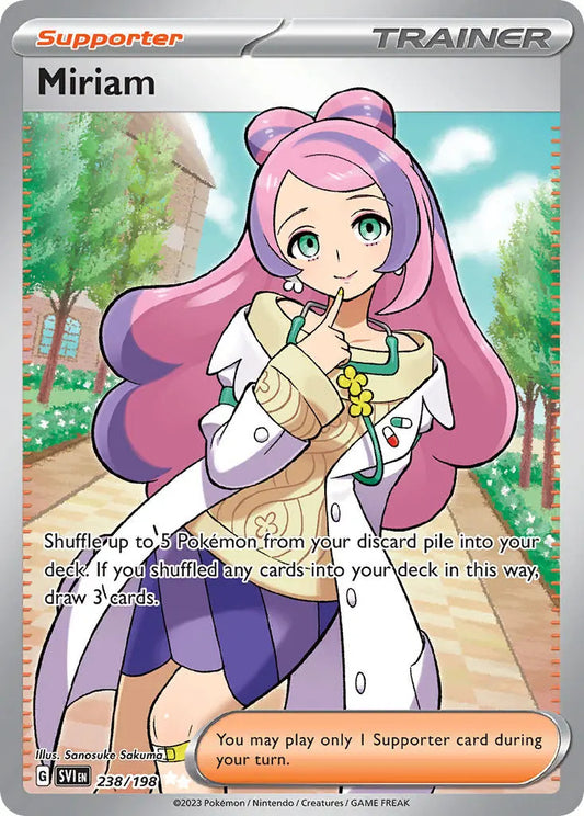 Pokemon TCG Miriam Full Art Trainer 238/198 Scarlet & Violet