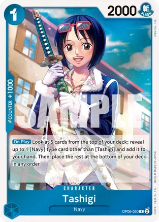 One Piece Card Game Tashigi OP06 Wings of the Captain OP06-050