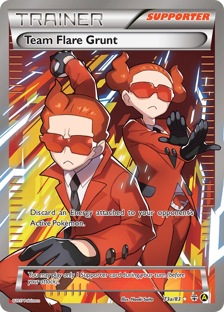 Pokemon TCG Team Flare Grunt Full Art Trainer 73a/83 Generations