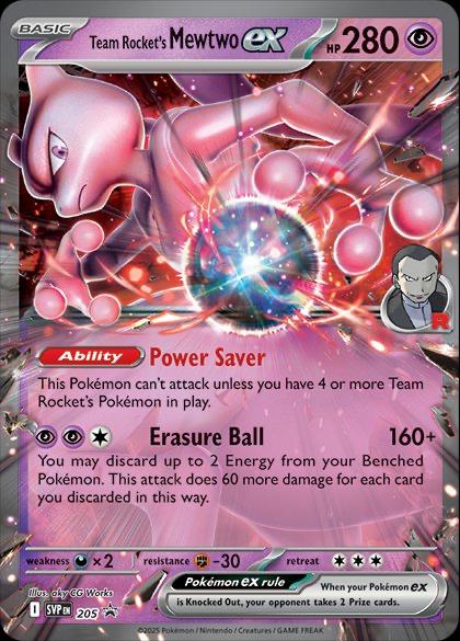 Pokemon TCG Team Rocket's Mewtwo EX SVP205 Promo